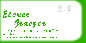 elemer graczer business card